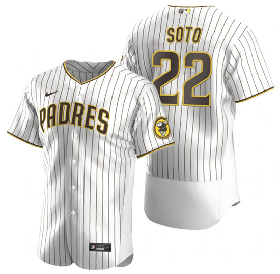 Men's San Diego Padres #22 Juan Soto White Flex Base Stitched Baseball Jersey